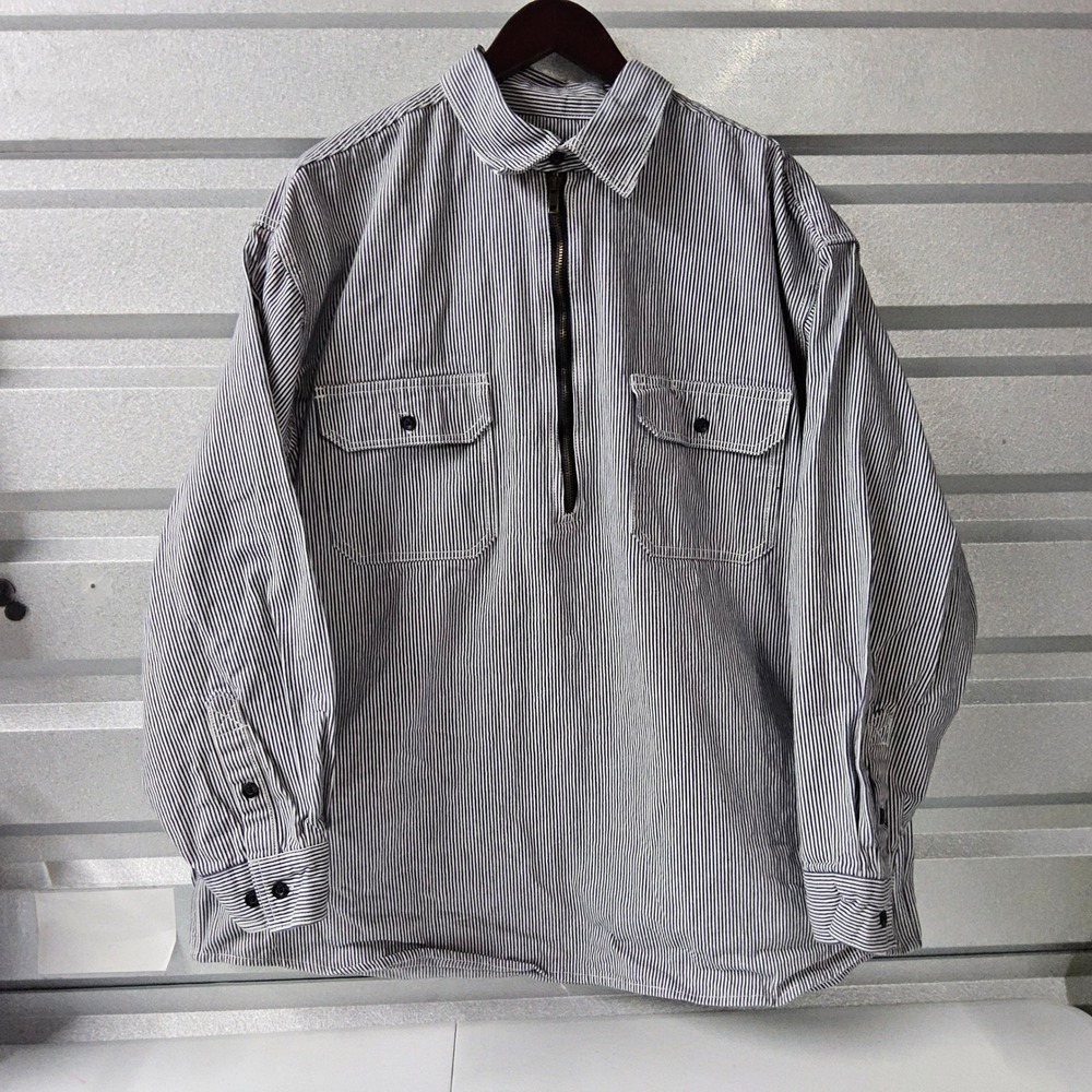Key Est‎ 1908 Striped Work Shirt Pullover Long Sleeve 2XL